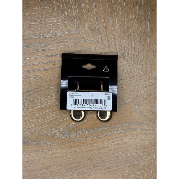 Anne Klein Gold Tone Teardrop Dangle Earrings NWT - Picture 3 of 3